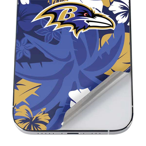 NFL Baltimore Ravens Tropical Print iPhone 12 Pro Skin
